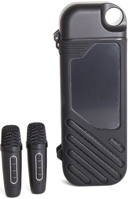 Портативная акустика СИГНАЛ B52 Karaoke box, 10Вт, АКБ 3000мА/ч, BT (до10м), USB, дисплей, 2 микроф, черный