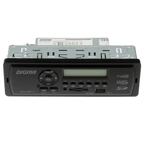Автомагнитола USB/SD DIGMA DCR-100B24 1DIN 4x45Вт