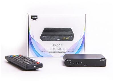 Цифровой ресивер DVB-T2 СИГНАЛ Эфир HD-555 черный