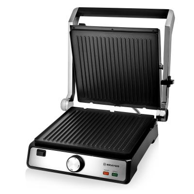 Электрогриль BRAYER BR2002  черный сталь  [2000w /29*26см]