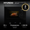 Встраиваемая микроволновая печь HYUNDAI HBW 2030 BG черный (20л.)